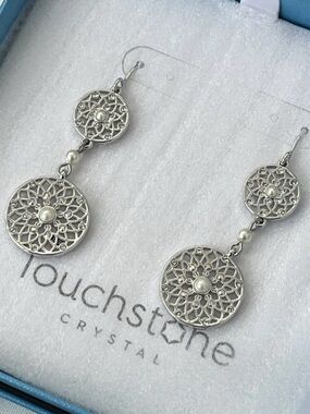 Swarovski Touchstone Lace Work Earrings BNIB